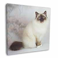 Birman Cat Square Canvas 12"x12" Wall Art Picture Print