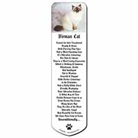 Birman Cat Bookmark, Book mark, Printed full colour