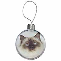 Birman Cat Christmas Bauble