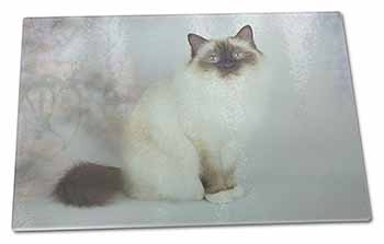 Large Glass Cutting Chopping Board Birman Cat