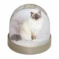 Birman Cat Snow Globe Photo Waterball
