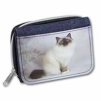 Birman Cat Unisex Denim Purse Wallet