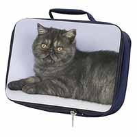 Exotic Smoke Cat Navy Insulated School Lunch Box/Picnic Bag