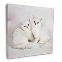 Exotic White Kittens Square Canvas 12"x12" Wall Art Picture Print