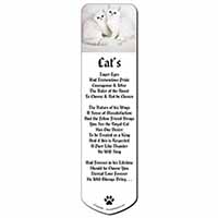 Exotic White Kittens Bookmark, Book mark, Printed full colour