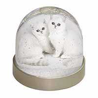 Exotic White Kittens Snow Globe Photo Waterball