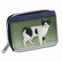 Japanese Bobtail Cat Unisex Denim Purse Wallet