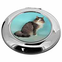 Norwegian Forest Cat Make-Up Round Compact Mirror