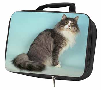 Norwegian Forest Cat Black Insulated School Lunch Box/Picnic Bag