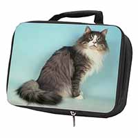 Norwegian Forest Cat Black Insulated School Lunch Box/Picnic Bag