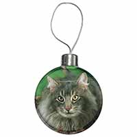 Blue Norwegian Forest Cats Christmas Bauble