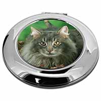Blue Norwegian Forest Cats Make-Up Round Compact Mirror