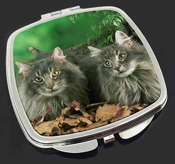 Blue Norwegian Forest Cats Make-Up Compact Mirror