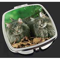 Blue Norwegian Forest Cats Make-Up Compact Mirror