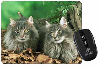 Blue Norwegian Forest Cats Computer Mouse Mat