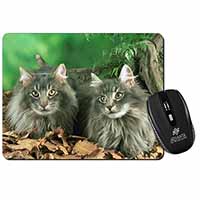 Blue Norwegian Forest Cats Computer Mouse Mat