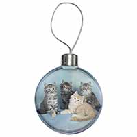 Cute Fluffy Kittens Christmas Bauble