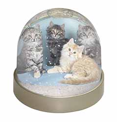 Cute Fluffy Kittens Snow Globe Photo Waterball
