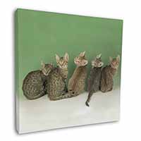 Cute Ocicat Kittens Square Canvas 12"x12" Wall Art Picture Print