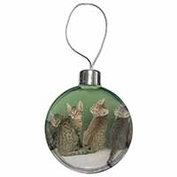 Cute Ocicat Kittens Christmas Bauble