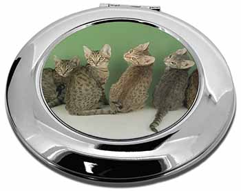 Cute Ocicat Kittens Make-Up Round Compact Mirror