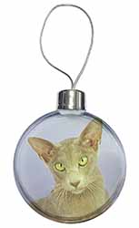 Mystical Oriental Cat Christmas Bauble