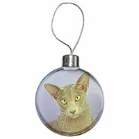 Mystical Oriental Cat Christmas Bauble