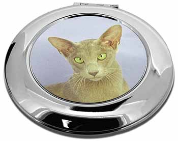 Mystical Oriental Cat Make-Up Round Compact Mirror