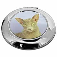 Mystical Oriental Cat Make-Up Round Compact Mirror