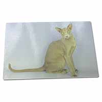 Large Glass Cutting Chopping Board Mystical Oriental Cat