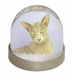 Mystical Oriental Cat Snow Globe Photo Waterball