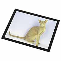 Mystical Oriental Cat Black Rim High Quality Glass Placemat