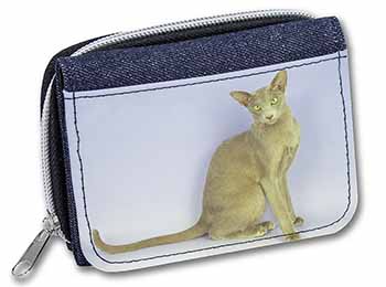 Mystical Oriental Cat Unisex Denim Purse Wallet