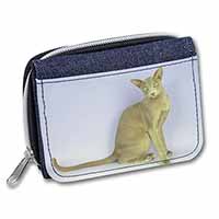 Mystical Oriental Cat Unisex Denim Purse Wallet