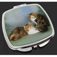 Tabby Tortie Persian Cats Make-Up Compact Mirror
