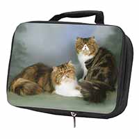 Tabby Tortie Persian Cats Black Insulated School Lunch Box/Picnic Bag