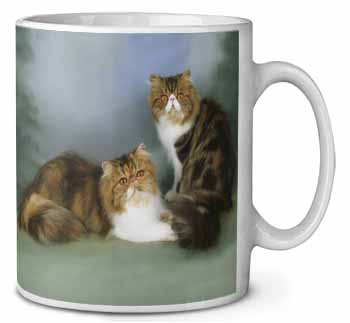 Tabby Tortie Persian Cats Ceramic 10oz Coffee Mug/Tea Cup