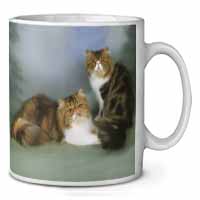 Tabby Tortie Persian Cats Ceramic 10oz Coffee Mug/Tea Cup