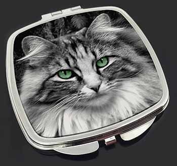 Gorgeous Green Eyes Cat Make-Up Compact Mirror