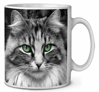 Gorgeous Green Eyes Cat Ceramic 10oz Coffee Mug/Tea Cup