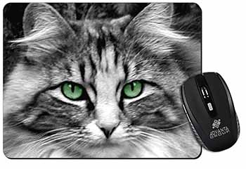 Gorgeous Green Eyes Cat Computer Mouse Mat