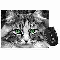 Gorgeous Green Eyes Cat Computer Mouse Mat