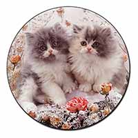 Persian Kittens by Roses Fridge Magnet Printed Full Colour