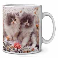 Persian Kittens by Roses Ceramic 10oz Coffee Mug/Tea Cup