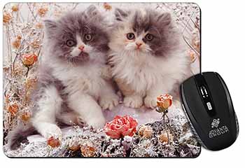 Persian Kittens by Roses Computer Mouse Mat