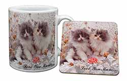 Persian Kittens by Roses 