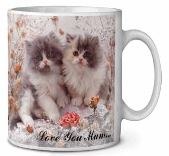 Persian Kittens by Roses 