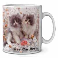 Persian Kittens by Roses 