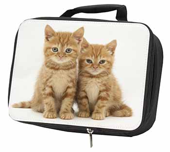 Ginger Kittens Black Insulated School Lunch Box/Picnic Bag