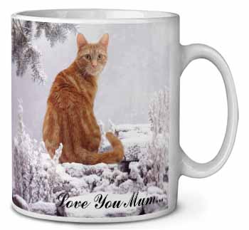 Ginger Snow Cat 